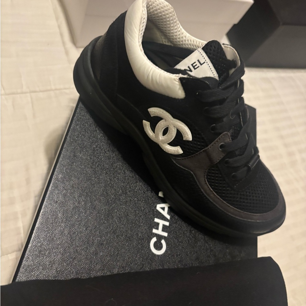 Chanel Monochrome Athletic Sneakers - Picture 3 of 9